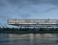 Office building in the port of Hamburg