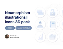 3D Neumorphism Illustrations Icons Pack