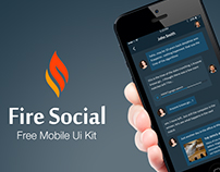 Fire Social App - Free Mobile UI Kit