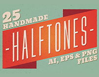 25 Halftone Textures