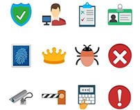 Security And Protection Flat Icons