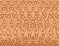 Pretty as a Peacock - surface pattern design for fabric