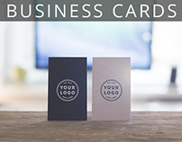 Free Standing Business Cards Mockups. 3 PSD's