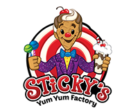 Sticky's Yum Yum Factory Logo