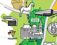 Illustrated Map Region Aachen