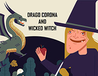 ILLUSTRATED STORY BOOK| DRAGO CORONA AND WICKED WITCH
