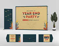 Year end Party Tet Tat nien Vietnam Retro Concept