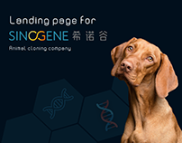 Landing page for Sinogene - animal cloning company