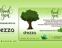 THANK YOU CARD DESIGN FOR DREZZA