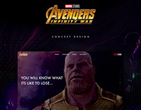 Infinity War Website - Design Concept