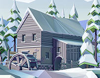 low poly winter
