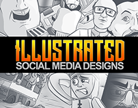 Illustrated Social Media Designs