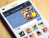 Stickers illustrations for Sony Mobile MY on LINE 