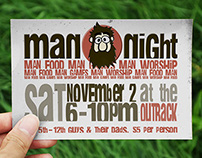 Man Night Postcard