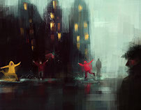 Rain - illustrations set