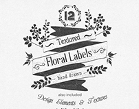 Hand Drawn floral labels and design