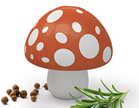 Mushroom / Mortar and pestle