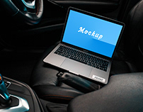Macbook Pro in Car Mockup