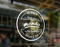 Pizza Restaurant logo, menu and outside design