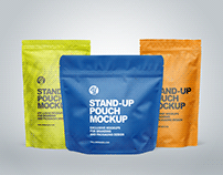 Stand-up Pouches Mockups PSD