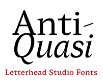 AntiQuasi Typeface by Yuri Gordon