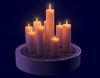 3d candle light