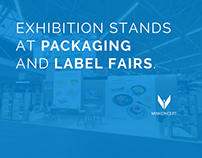 Booths at label & packaging fairs - Minkoncept.