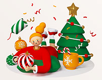 Christmas 3D Images With Characters