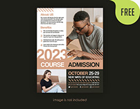 Free Course Admission Flyer PSD Template