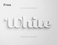 Free White 3D Text and Logo Effect