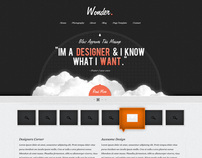 Wonder Theme - A Free Website PSD Template