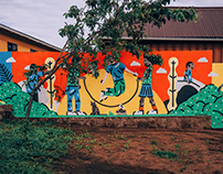 Playground Wall in Tanzania / Murals