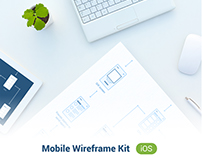 Mobile Wireframe Kit - iOS Screens for App Prototy