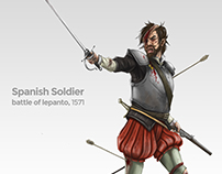 Spanish Soldier - Battle of Lepanto - 1571.