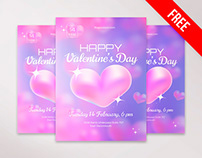 Pink Valentines Day Flyer - free Google Docs Template