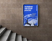 Free Outdoor Vertical Poster Mockup
