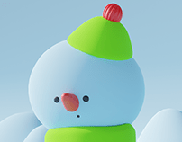 Snow Boy, 3D Illustration