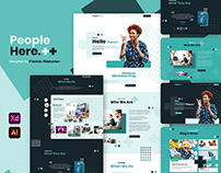 PeopleHere - Simple Landing Web Page UI Design