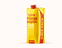 Tetra Pak. Prisma Pack (500 ml) Mockup Set