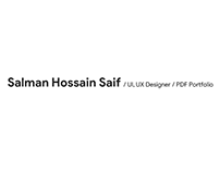 UX Portfolio - Salman Hossain Saif