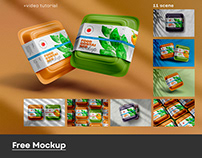 Plastic Food Container Mockup Free