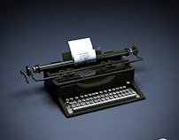Type Writer Modeling and Rendering in Cinema4d