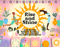 Rise and Shine yoga art set!