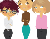 Office Girls Illustration