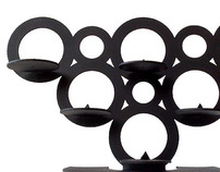 CIRCLES candle holder - laser cut stainless steel