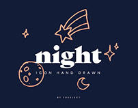 Free Download Night Icon Hand Drawn