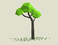 Low-Poly-Tree Animation