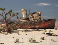Desert Rusty Boat