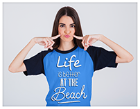 T-Shirt Design | Life is better at the beach