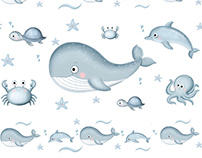 Ocean - stickers for baby